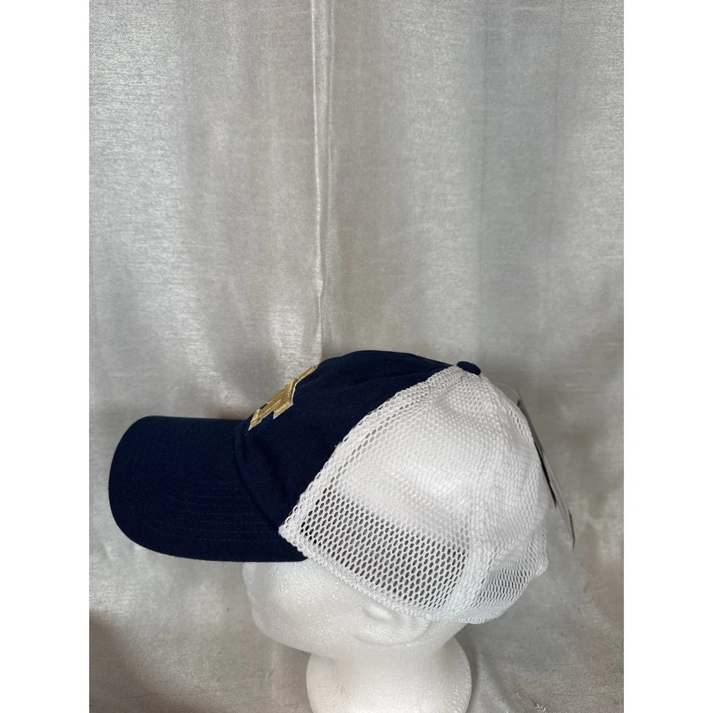 NWT Adidas Georgia‎ Tech GT Golden T's Navy Blue White Mesh Trucker Hat Cap